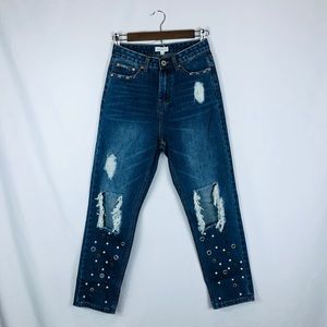 Embellished and Distressed Denim